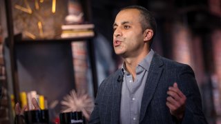 Ali Ghodsi, co-founder and chief executive officer of Databricks Inc., speaks during a Bloomberg Technology television interview in San Francisco on Oct. 22, 2019.