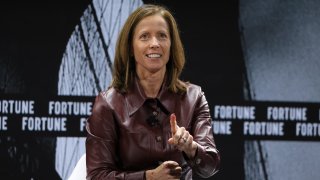 Adena Friedman, CEO of Nasdaq speaks onstage during the The Next Decade in Finance panel at the Fortune Global Forum on November 12, 2024.