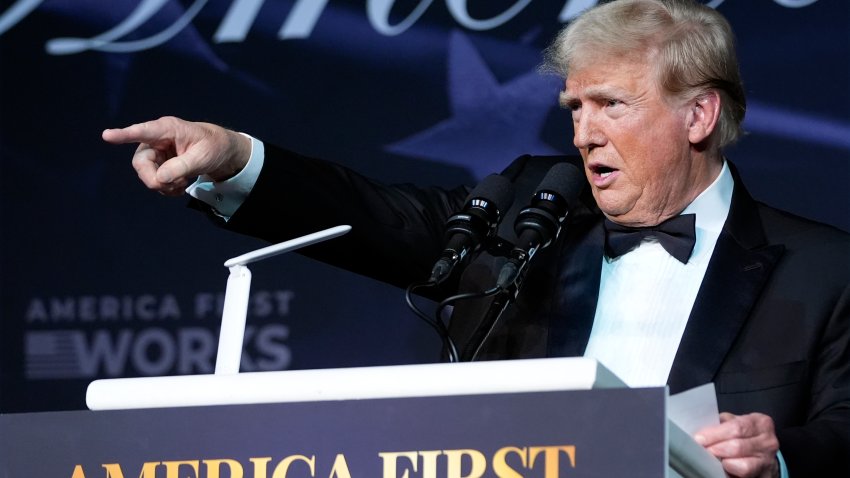 President-elect Donald Trump speaks during an America First Policy Institute gala at his Mar-a-Lago estate, Thursday, Nov. 14, 2024, in Palm Beach, Fla.