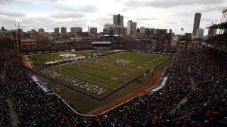 CHICAGO, IL – NOVEMBER 20: A general view as the Northwestern Wildcats take on the Illinois Fighting Illini during a game played at Wrigley Field on November 20, 2010 in Chicago, Illinois. Illinois defeated Northwestern 48-27. (Photo by Jonathan Daniel/Getty Images)