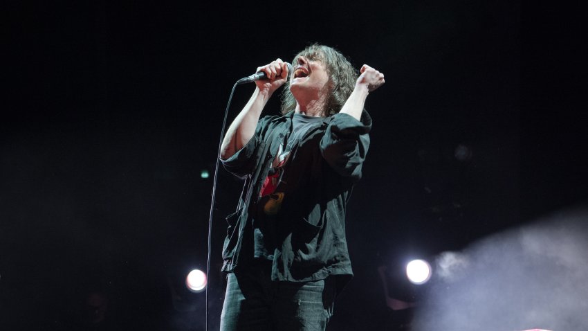 PARIS, FRANCE – JUNE 01: Gerard Way from My Chemical Romance performs at AccorHotels Arena on June 01, 2022 in Paris, France.(Photo by David Wolff-Patrick/Redferns)