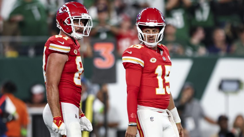 Travis Kelce and Patrick Mahomes