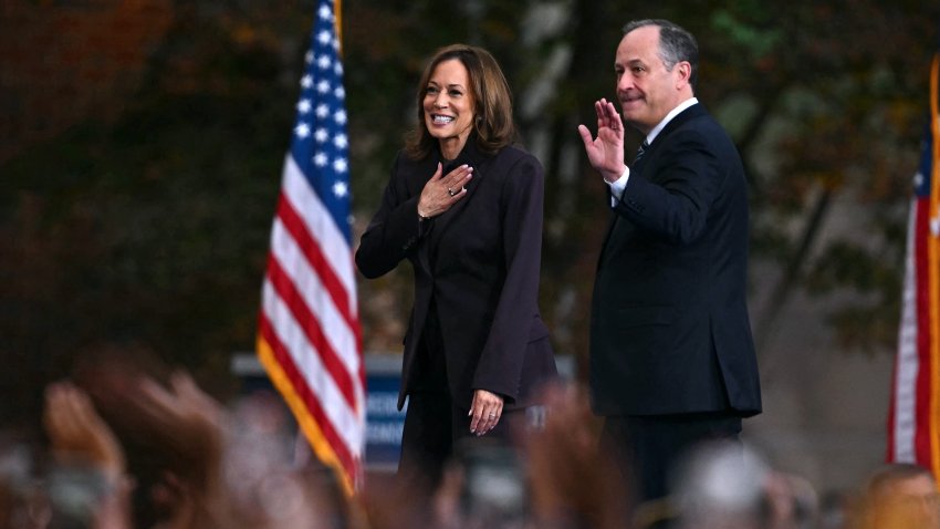 Vice President Kamala Harris and her husband Second Gentleman Doug Emhoff