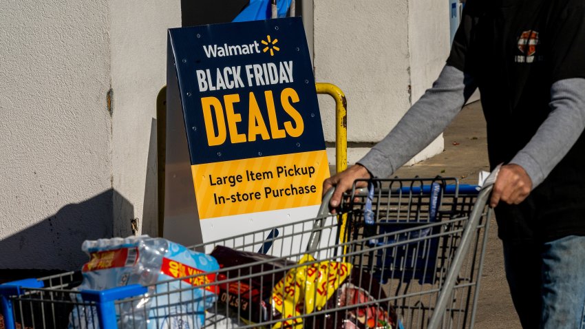 A Black Friday sign outside a Walmart store in Martinez, California