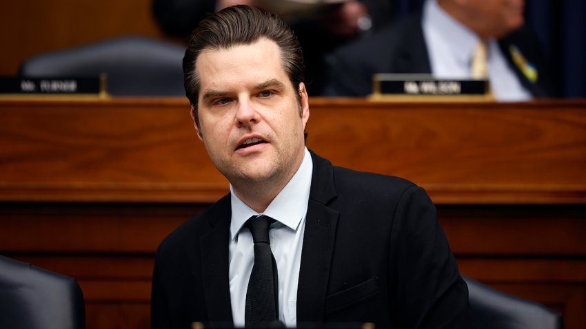 FILE - Former congressman Matt Gaetz during a hearing in the Rayburn House Office Building on Capitol Hill on April 30, 2024, in Washington, D.C.