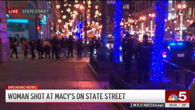 Woman shot near Macy's on State Street in downtown Chicago