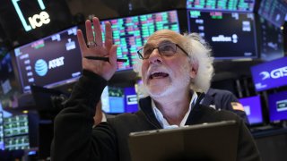 Trader work on the floor at the New York Stock Exchange.