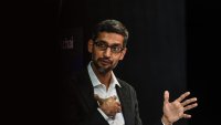 NEW YORK, NY – NOVEMBER 01: Sundar Pichai, C.E.O., Google Inc. speaks at the New York Times DealBook conference on November 1, 2018 in New York City. (Photo by Stephanie Keith/Getty Images)