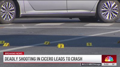 1 dead, 6 hurt in shooting, crash near border of Chicago and Cicero