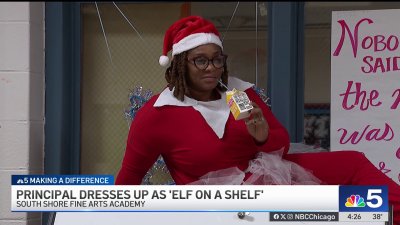 Chicago principal dresses up as ‘Elf on a Shelf'