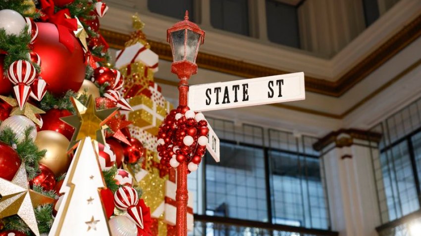 CHICAGO, ILLINOIS – NOVEMBER 02: A view of the atmosphere at Macy’s State Street Holiday Great Tree Lighting 2024 at Macy’s State Street on November 02, 2024 in Chicago, Illinois.  (Photo by Jeff Schear/Getty Images for Macy’s)