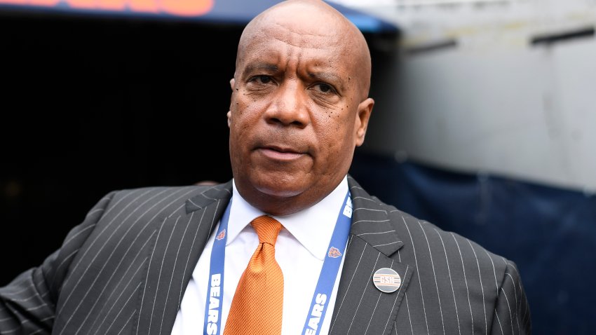 CHICAGO, ILLINOIS – AUGUST 17: Kevin Warren of the Chicago Bears looks on before a preseason game against the Cincinnati Bengals at Soldier Field on August 17, 2024 in Chicago, Illinois. (Photo by Quinn Harris/Getty Images)