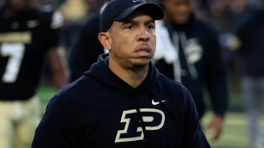 WEST LAFAYETTE, INDIANA – NOVEMBER 16: Head coach Ryan Walters of the Purdue Boilermakers walks off the field at halftime against the Penn State Nittany Lions at Ross-Ade Stadium on November 16, 2024 in West Lafayette, Indiana. (Photo by Justin Casterline/Getty Images)