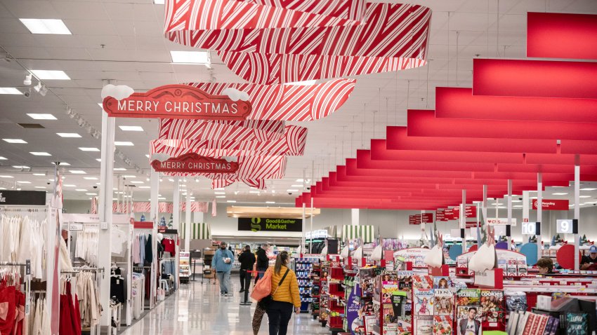 Shoppers at a Target store ahead of Black Friday in Clifton, New Jersey, US, on Tuesday, Nov. 26, 2024. Economists will be paying close attention to Black Friday and Cyber Monday sales to get a sense of consumers appetite for holiday shopping. Photographer: Victor J. Blue/Bloomberg via Getty Images