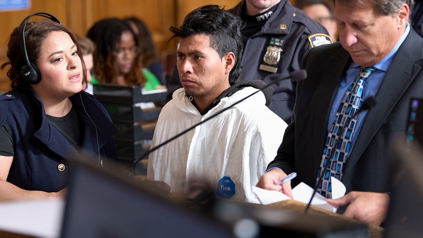 Sebastian Zapeta, accused of setting a woman on fire inside a New York City subway train, appears in court, Tuesday, Dec. 24, 2024, in New York.