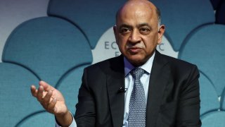 Chairman, President and CEO of IBM Arvind Krishna attends the 55th annual World Economic Forum meeting in Davos, Switzerland, on Jan. 22, 2025.
