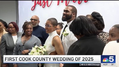 Chicago couple receives first Cook County marriage license of 2025