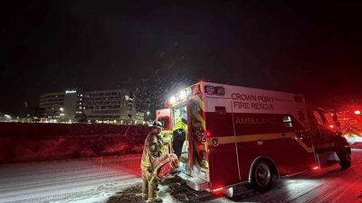 Injuries reported as northbound I-65 blocked off in Crown Point due to multiple jackknifed semitrucks