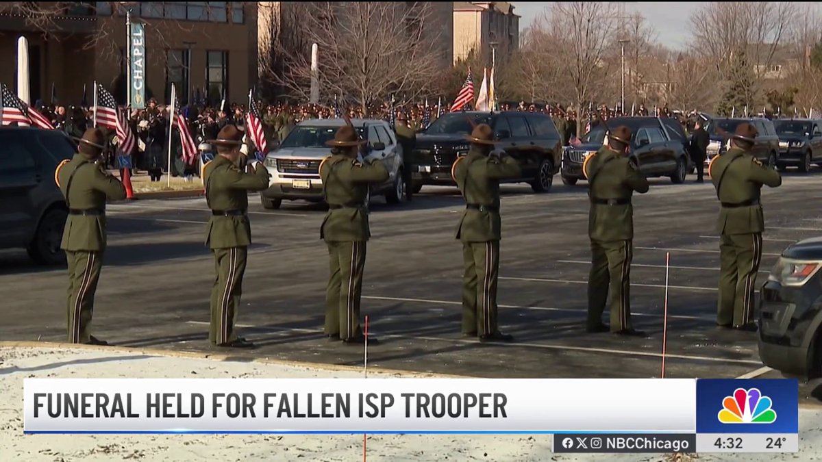 Funeral held for fallen ISP trooper struck by vehicle in line of duty ...