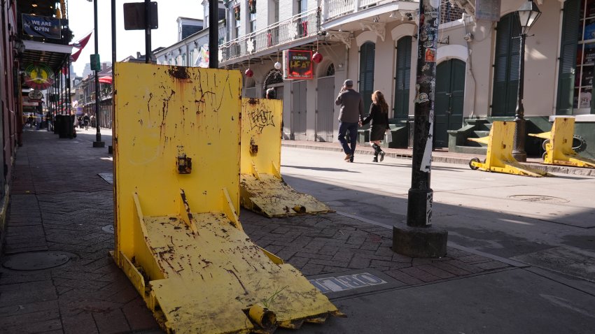 Archer barriers were installed on Bourbon Street