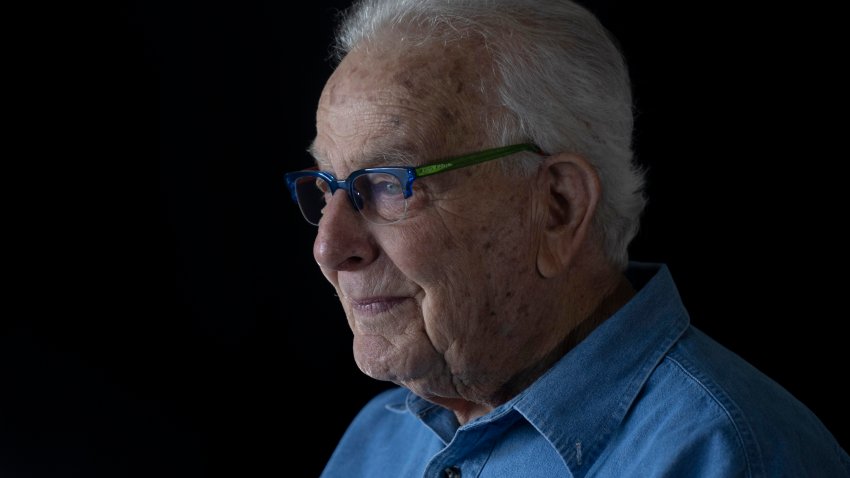 Holocaust survivor Naftali Fürst pauses during an interview at home in Haifa, Israel, Tuesday, Jan. 14, 2025.