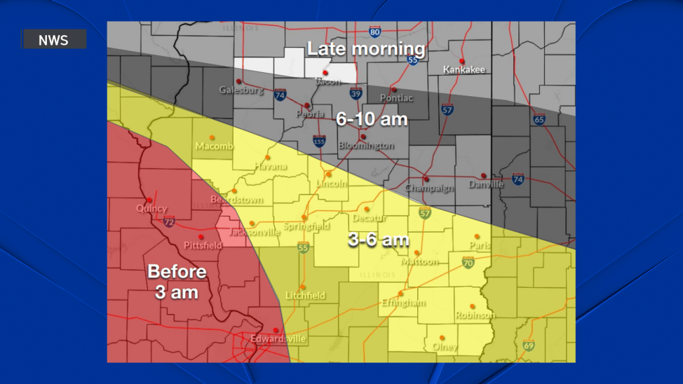 Congerville Il Map Map: Where to expect snow in Illinois winter storm – NBC Chicago