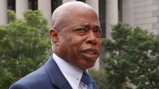 New York City Mayor Eric Adams arrives at the federal court after being charged with bribery and illegally soliciting a campaign contribution from a foreign national, in New York City, U.S., October 2, 2024. 