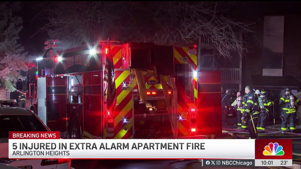 Firefighters battle large blaze in Arlington Heights – NBC Chicago