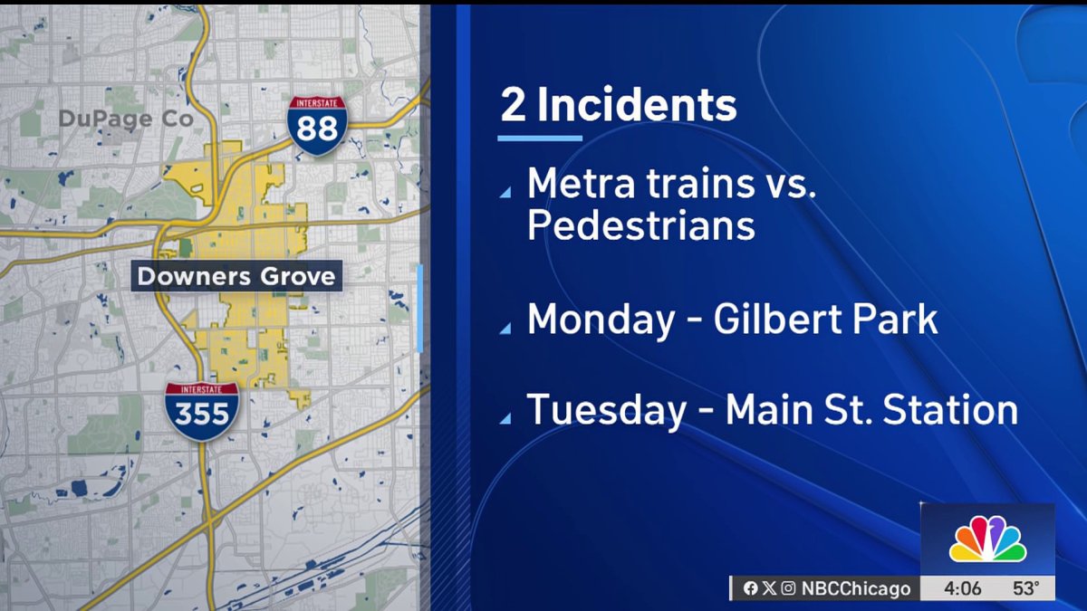 Pedestrian struck, killed by Metra train in Downers Grove for 2nd ...