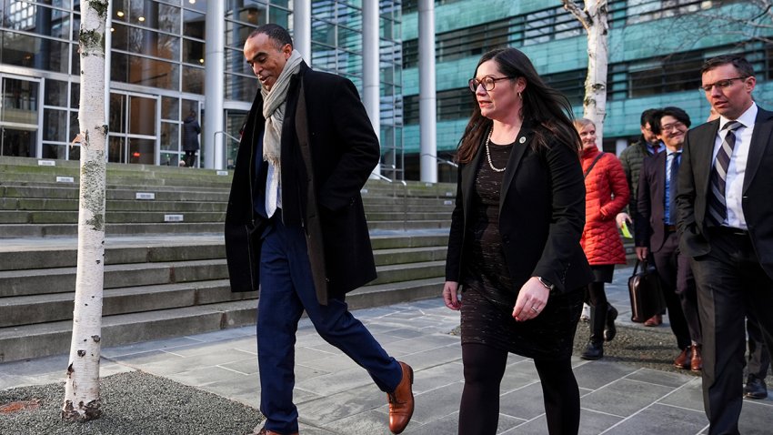 Washington Attorney General Nick Brown departs a press availability after a federal judge temporarily blocked President Donald Trump's executive order aimed at ending birthright citizenship in a case brought by the states of Washington, Arizona, Illinois and Oregon, Thursday, Jan. 23, 2025, in Seattle.