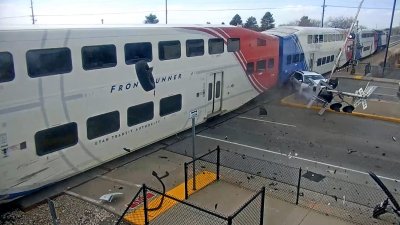 WATCH: Train in Utah smashes into car seconds after driver escapes 