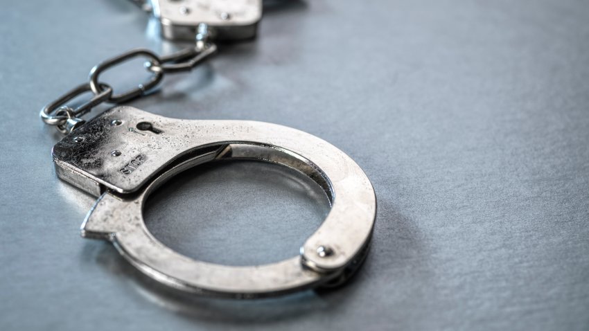 Pair of handcuffs used to contain a suspect