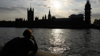 A general view of the Houses of Parliament on March 28, 2019 in London, England.