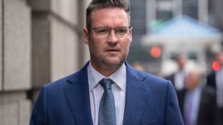 Trevor Milton, founder of Nikola Corp., arrives at court in New York, on Monday, Sept. 12, 2022.