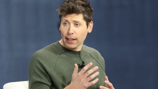 Sam Altman, co-founder and C.E.O. of OpenAI, speaks during the New York Times annual DealBook summit at Jazz at Lincoln Center on December 04, 2024 in New York City.