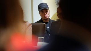 Elon Musk attends the first cabinet meeting hosted by U.S. President Donald Trump, in Washington, D.C.,  U.S., Feb. 26, 2025.