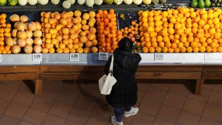 A person browses a grocery store following the announcement of tariffs on Canadian and Mexican goods by U.S. President Donald Trump, in Toronto, Ontario, Canada March 4, 2025. 