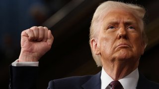 U.S. President Donald Trump addresses a joint session of Congress at the U.S. Capitol on March 04, 2025 in Washington, DC. 