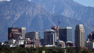 SALT LAKE CITY, UT – SEPTE 5: The Church of Jesus Christ of Latter-day Saints’ Salt Lake Temple and luxury apartments of the City Creek Center can be seen framing downtown Salt Lake City on September 5, 2023. The 9th U.S. Circuit Court of Appeals has granted James Huntsman the opportunity to continue his case against The Church of Jesus Christ of Latter-day Saints over funding of the construction of the shopping mall in downtown Salt Lake City.