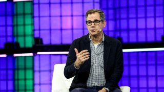 Michael Intrator, co-founder and CEO of CoreWeave, on Centre Stage during day two of Web Summit 2024 at the MEO Arena in Lisbon, Portugal.