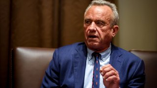 Robert F. Kennedy Jr., US secretary of Health and Human Services (HHS), during a cabinet meeting at the White House in Washington, DC, US, on Monday, March 24, 2025.