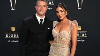 Christian McCaffrey and Olivia Culpo