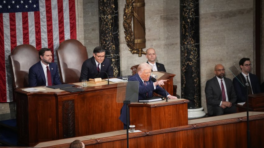 WASHINGTON, DC – MARCH 04: U.S. President Donald Trump addresses a joint session of Congress at the U.S. Capitol on March 04, 2025 in Washington, DC. President Trump was expected to address Congress on his early achievements of his presidency and his upcoming legislative agenda. (Photo by Andrew Harnik/Getty Images)