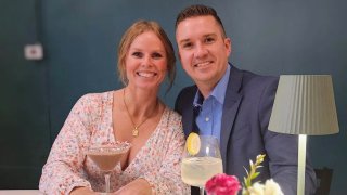 Jackie and Steve Loutzenhiser share a happy moment on their last date night before his sudden diagnosis.