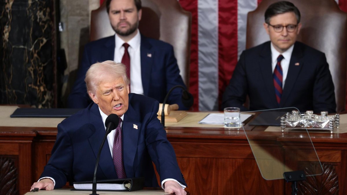 President Trump touches on crime, energy and tariffs in sweeping joint address to Congress