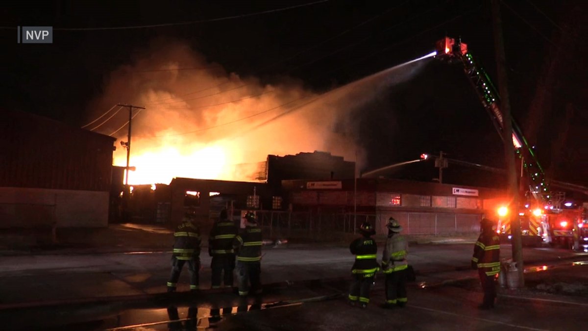 ‘Explosions heard as fire at Chicago Magnesium factory sends flames into the air