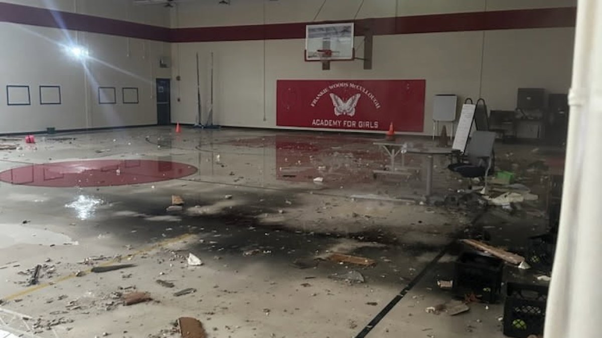 Chicago-area school cancels classes after severe weather tears through roof of gymnasium