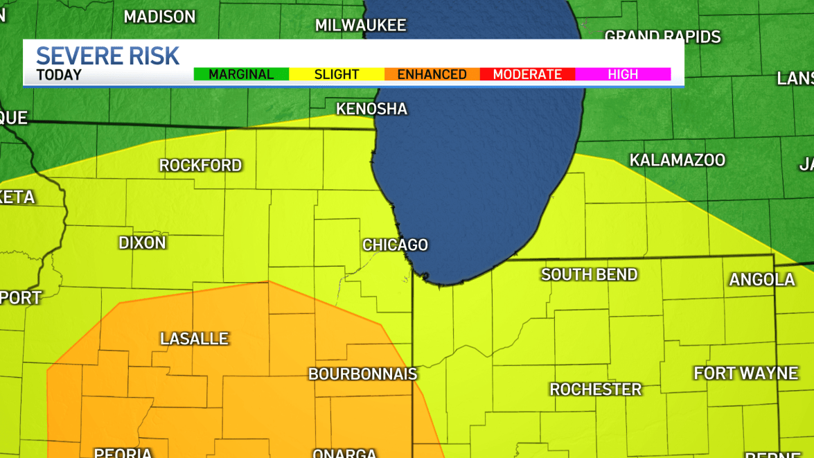 Chicago Moderate Risk Chicago severe weather: Tornadoes, hail, snow all in the forecast – NBC ...
