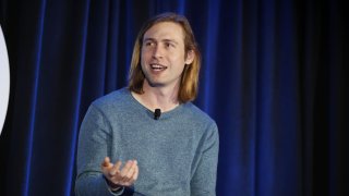 Zach Perret, CEO and co-founder of Plaid, speaks during the Silicon Slopes Tech Summit in Salt Lake City, Utah, U.S., on Jan. 31, 2020.