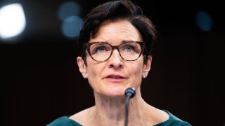 Jane Fraser, CEO of Citigroup, attends a hearing on Annual Oversight of Wall Street Firms before the Senate Committee on Banking, Housing, and Urban Affairs in Washington, D.C., the United States, on Dec. 6, 2023. 